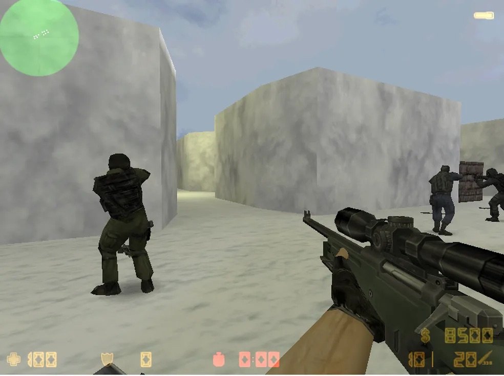 Gameplay Counter-Strike 1.6 - AWP no deserto