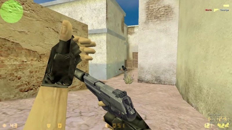 Gameplay Counter-Strike 1.6 - Duelo com pistola