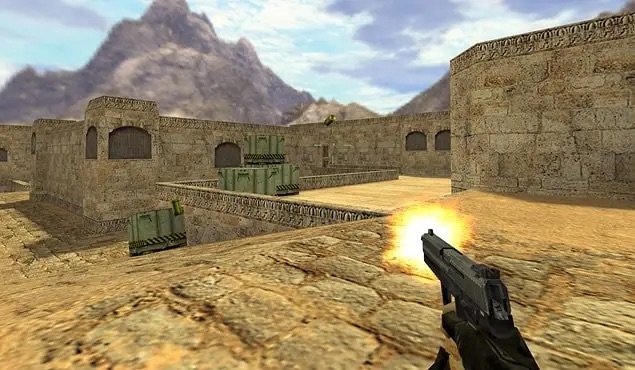 Gameplay Counter-Strike 1.6 - Tiro na areia